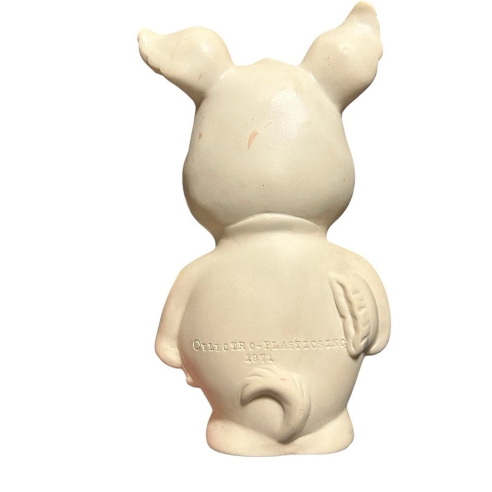 Vintage 1971 Electro-Plastics Inc Bunny Squeaky Toy Retro Rubber Bath Toy - Picture 5 of 7